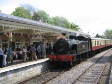 Steam train, Stanhope Station, Weardale Railway © 